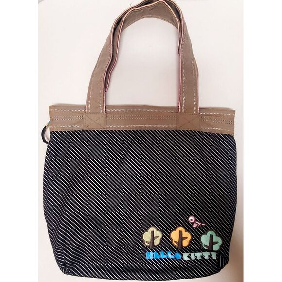 Hello Kitty Tote Bag Purse Quilted Sequins Metallic Embroidered Multiple Fabrics - Picture 4 of 11